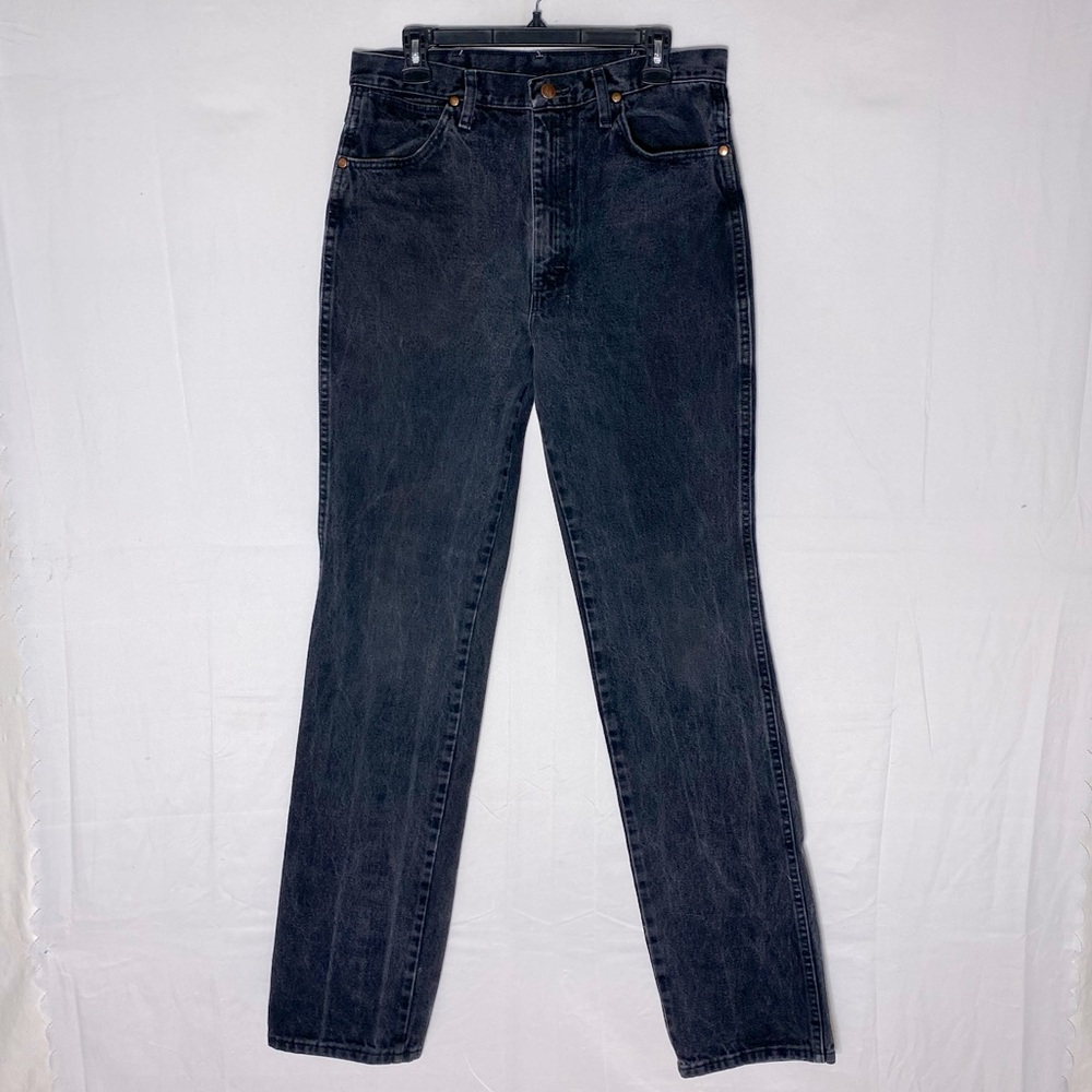Vintage Wrangler Washed Black Straight Leg Jeans 32